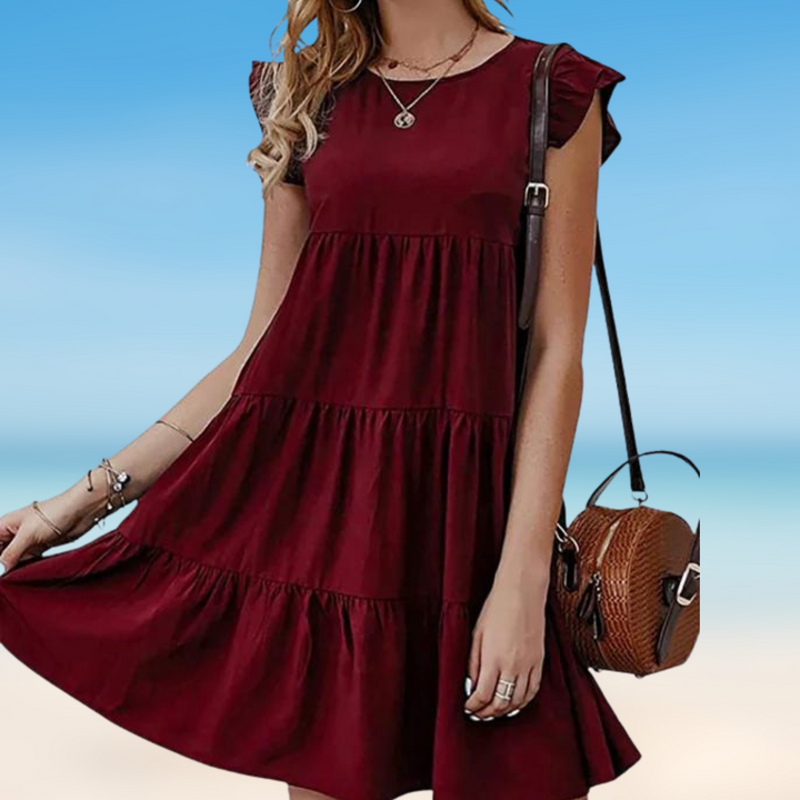 Elegant frill mini dress