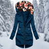 Hooded jacket with floral print