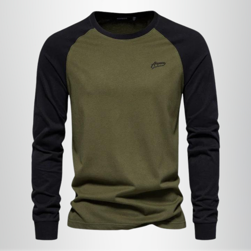 Men's - Long Sleeve T-Shirt - Soft Cotton Blend - Casual Everyday Wear