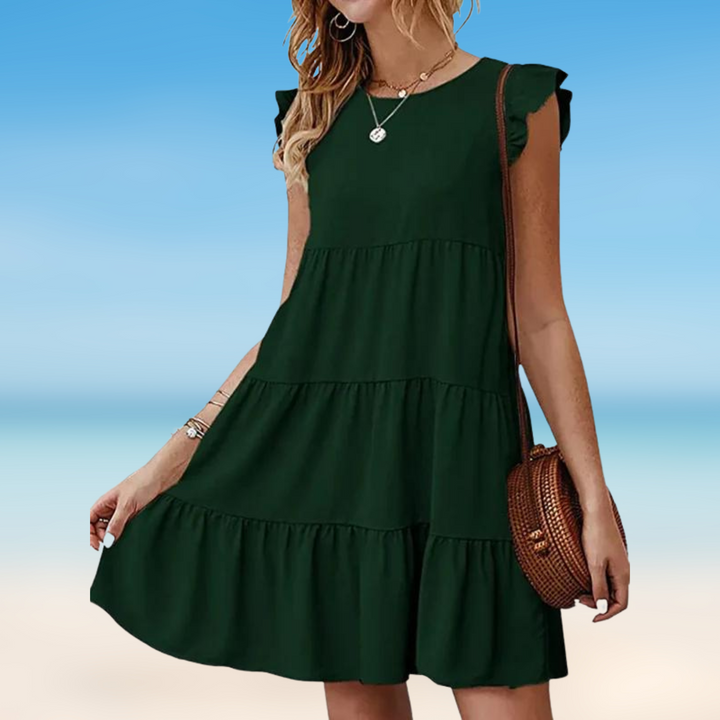 Elegant frill mini dress