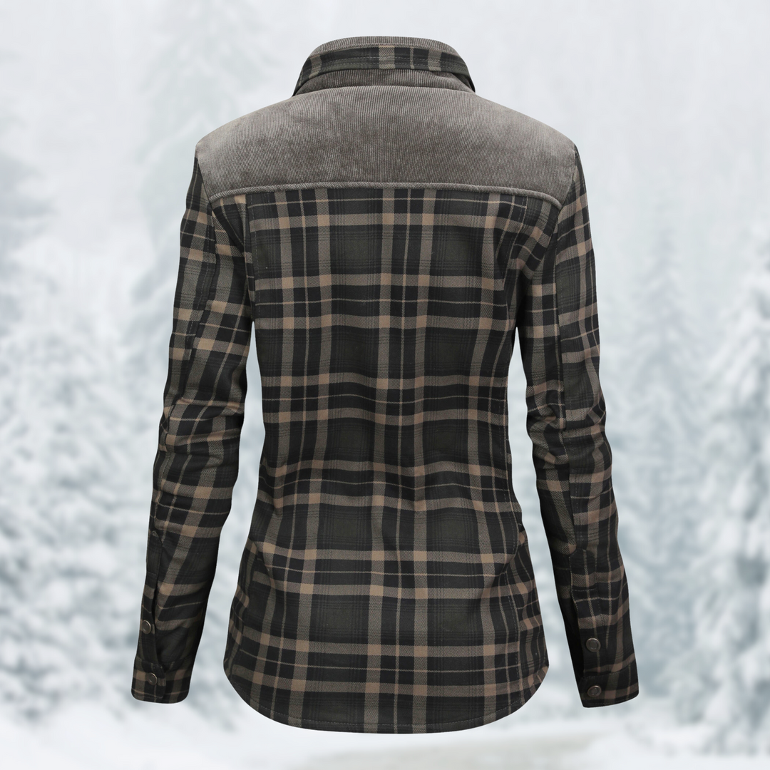 Flannel hiking jacket for women