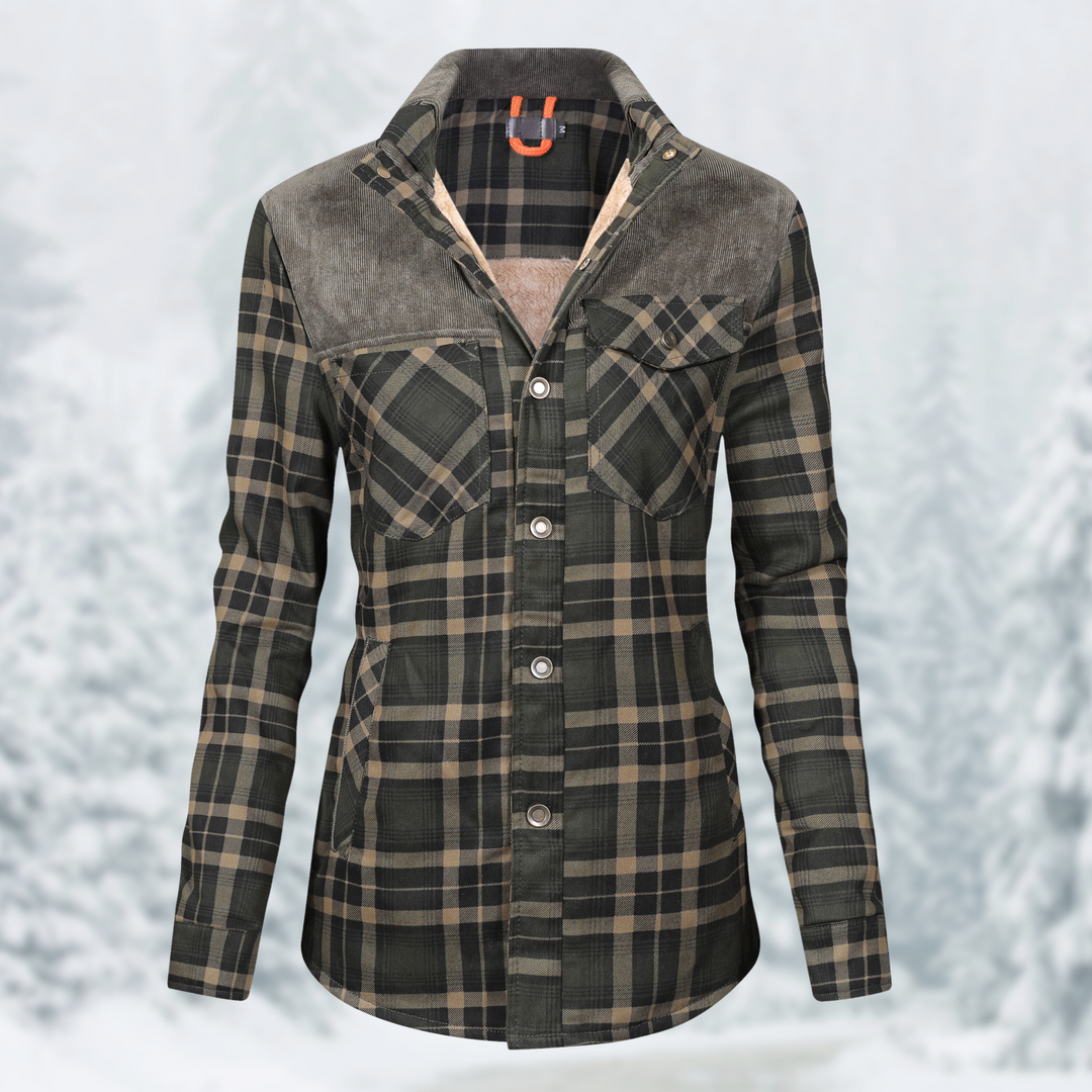 Flannel hiking jacket for women