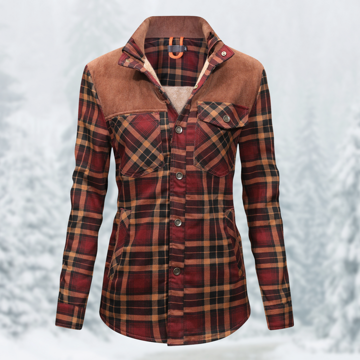 Flannel hiking jacket for women