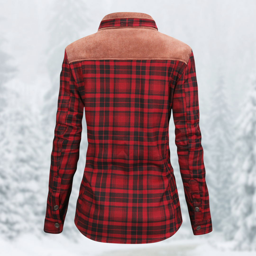 Flannel hiking jacket for women