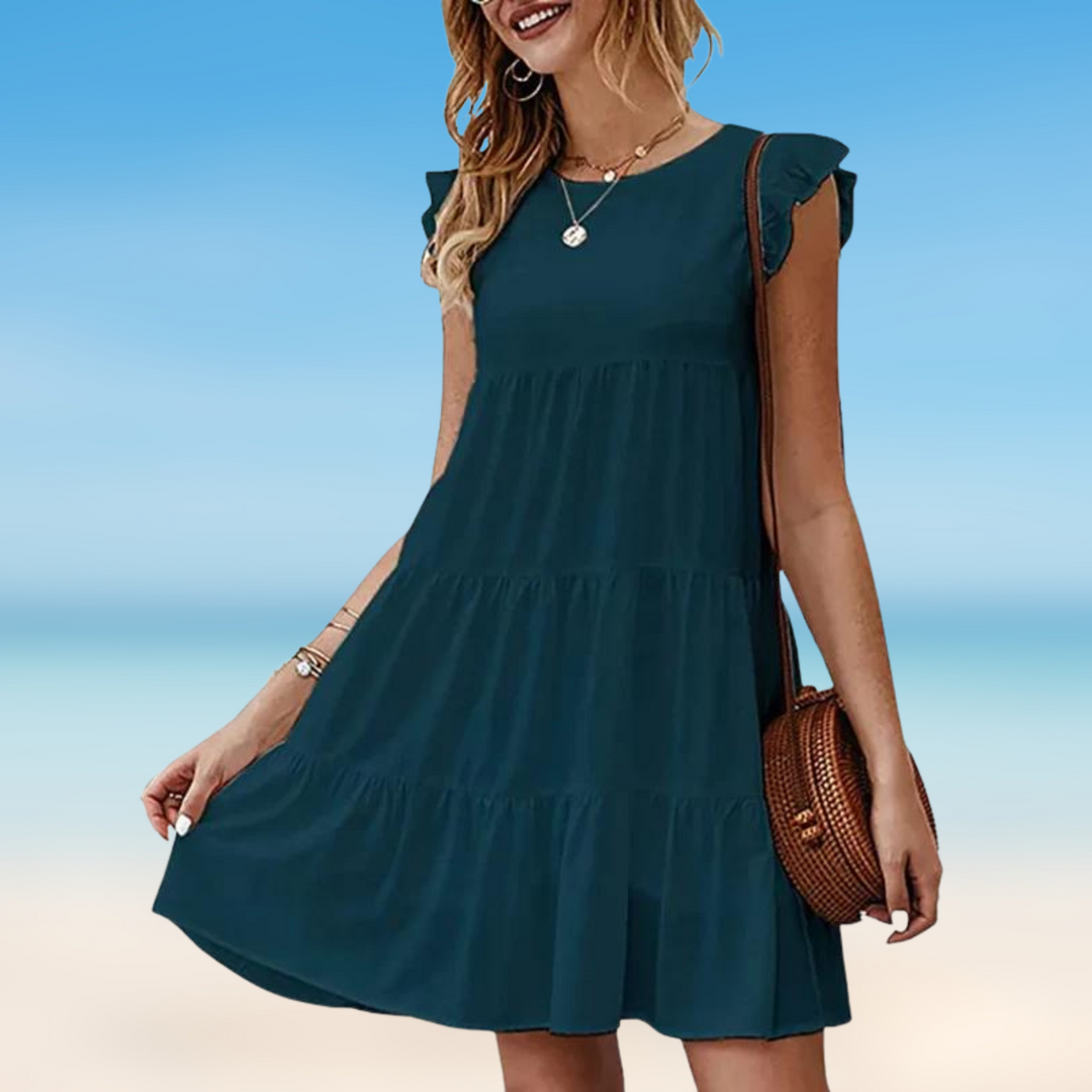 Elegant frill mini dress