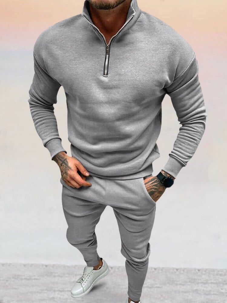 Casual set with half zip