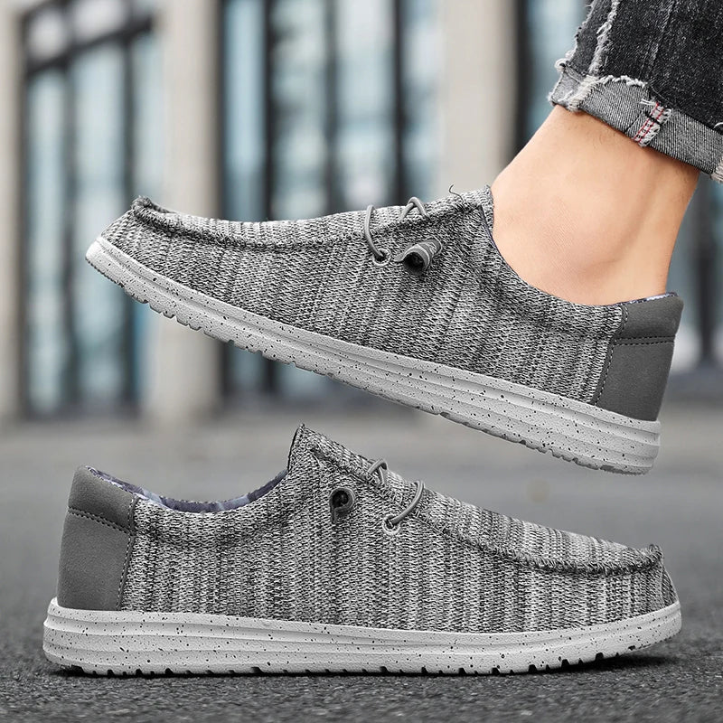 Men's - Lightweight Canvas Shoes - Mesh - Slip on - Breathable & Stylish Footwear