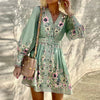 Women's - Bohemian Mini Dress - Lightweight Fabric - Perfect for Summer Outings - Trendy Boho Style