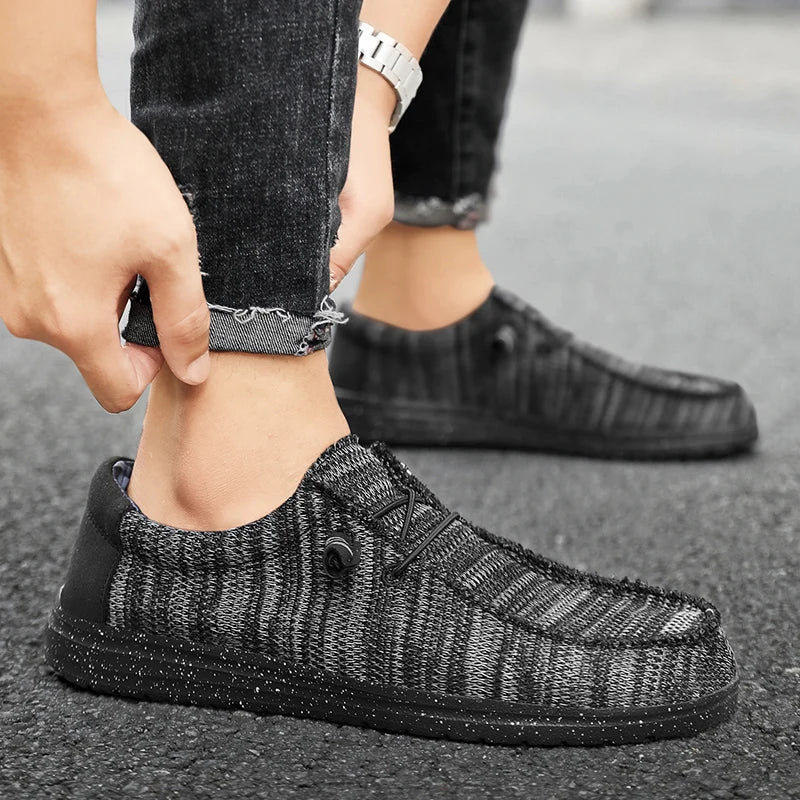Men's - Lightweight Canvas Shoes - Mesh - Slip on - Breathable & Stylish Footwear