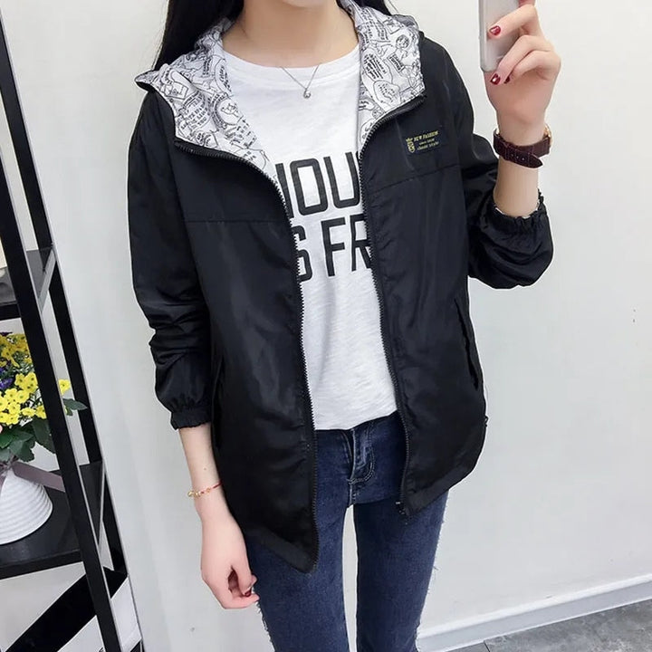 Ladies double-sided jackets: New spring and autumn oversized short coats