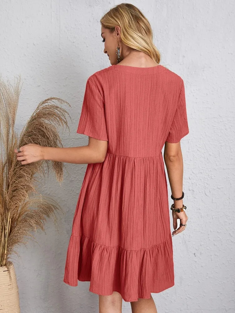 Isabella™ | Airy dress with V-neckline