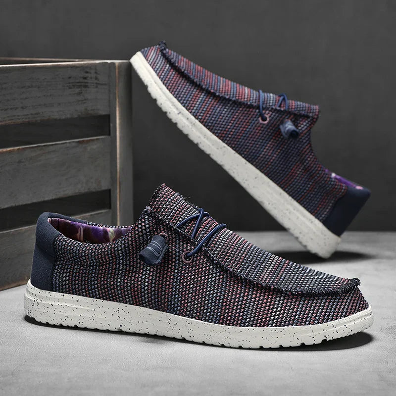 Men's - Lightweight Canvas Shoes - Mesh - Slip on - Breathable & Stylish Footwear