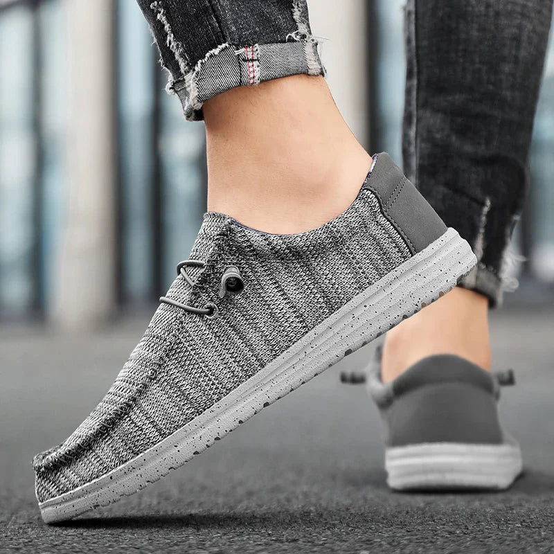 Men's - Lightweight Canvas Shoes - Mesh - Slip on - Breathable & Stylish Footwear