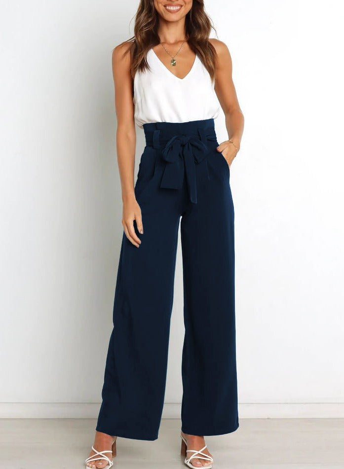 Tie front Wide trouser legs