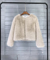 Fur coat made of plush