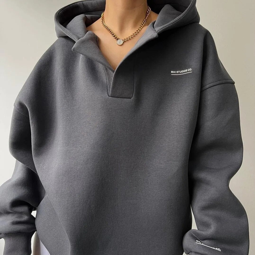 Women's - Oversized Hoodie - Drop Shoulder Style