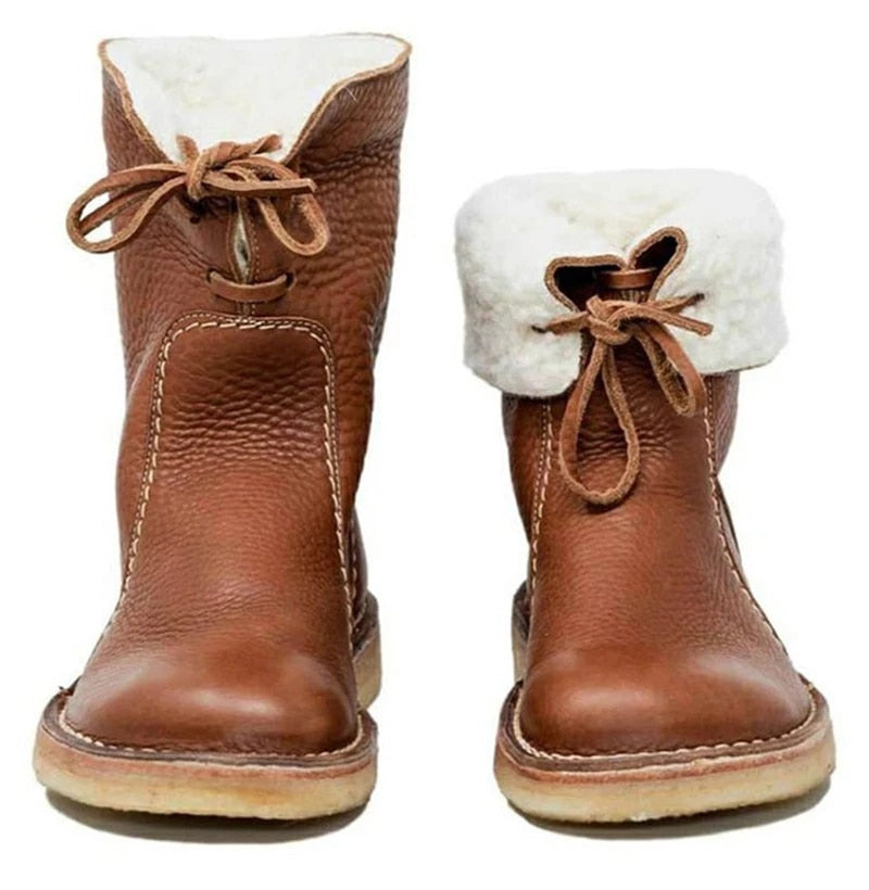 Women's - Winter Boots - Fur-Lined & Waterproof - Stylish Cold Weather Footwear