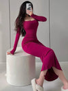 Stylish single-coloured women's dress