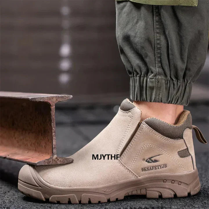 Men's - Industrial Safety Shoes - Durable Material - Toe Cap - Slip-Resistant Grip