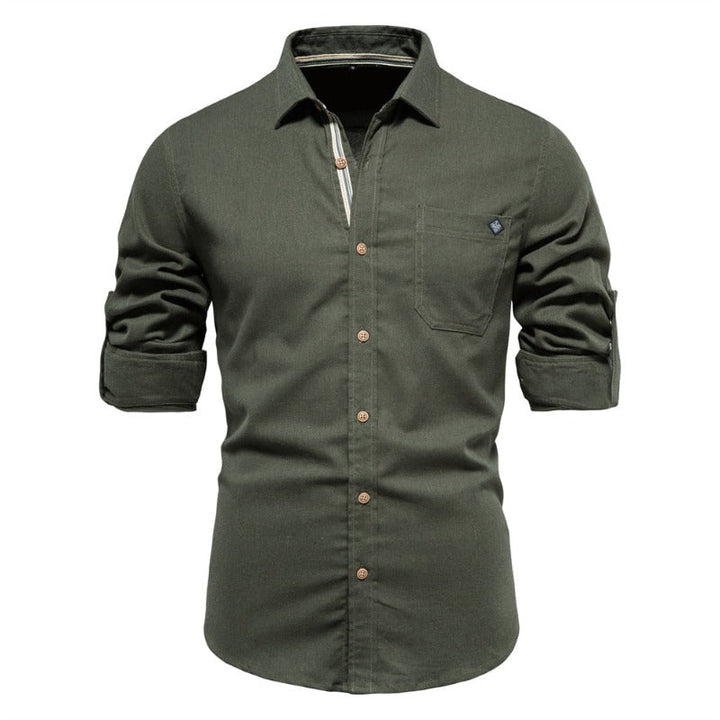 Slim fit shirt with button placket