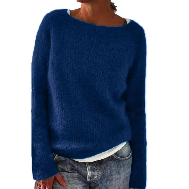 Women's - Long Sleeves Knit Jumper - Loose Fit