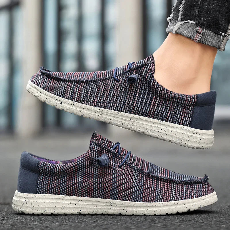 Men's - Lightweight Canvas Shoes - Mesh - Slip on - Breathable & Stylish Footwear