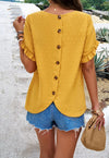 Fashionable short-sleeved jumper for women