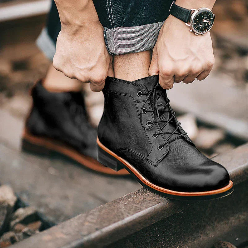 Men's - High Boots - Leather - Comfortable Sleek Design