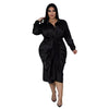 Elegant plus-size shirt dress for women