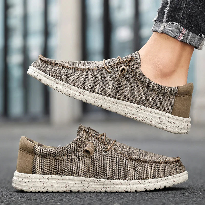 Men's - Lightweight Canvas Shoes - Mesh - Slip on - Breathable & Stylish Footwear
