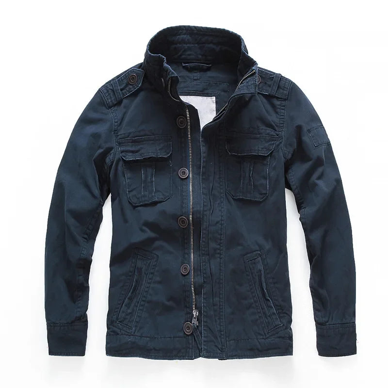 Men's - Cargo Jacket - Denim - Stylish and Durable Casual Outerwear