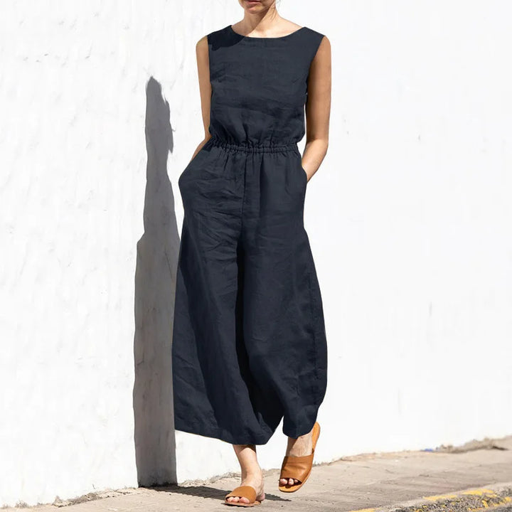 Cotton-linen overall