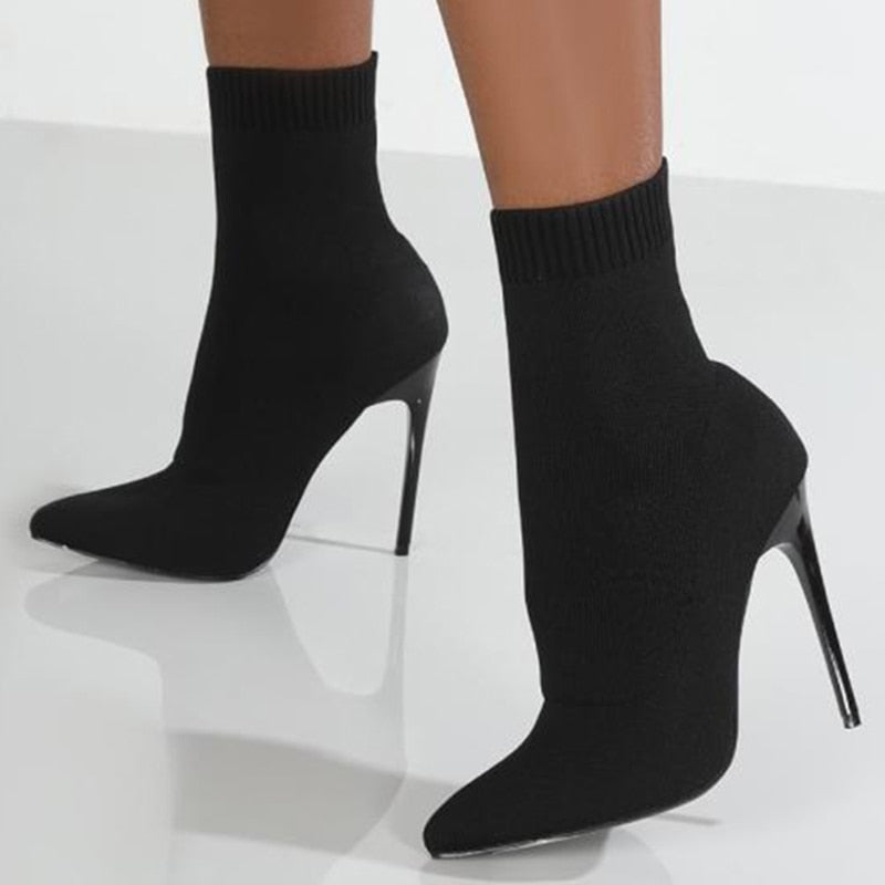 Cute ankle boots with a high heel