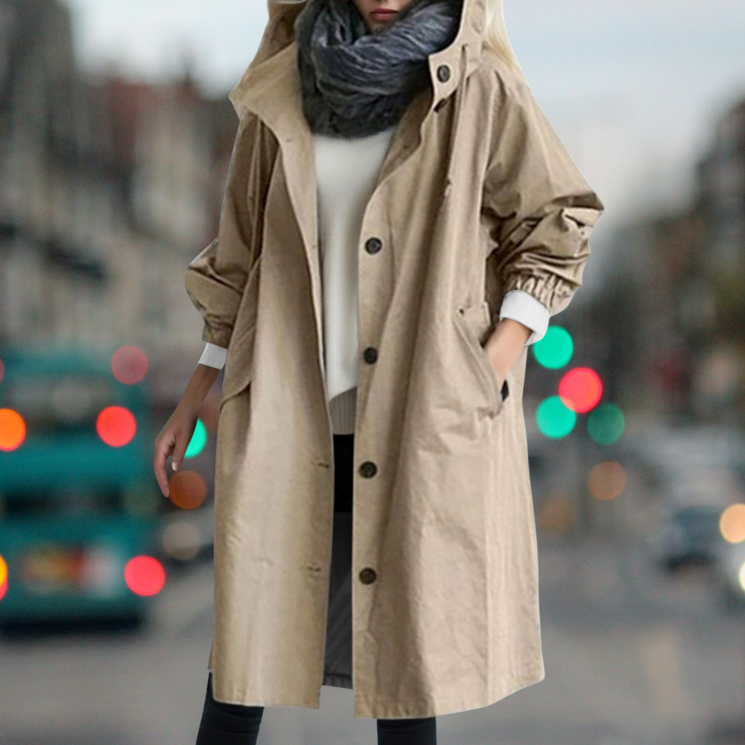 Waterproof trench coat for cold days