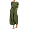 Loose jumpsuit with elasticated waist