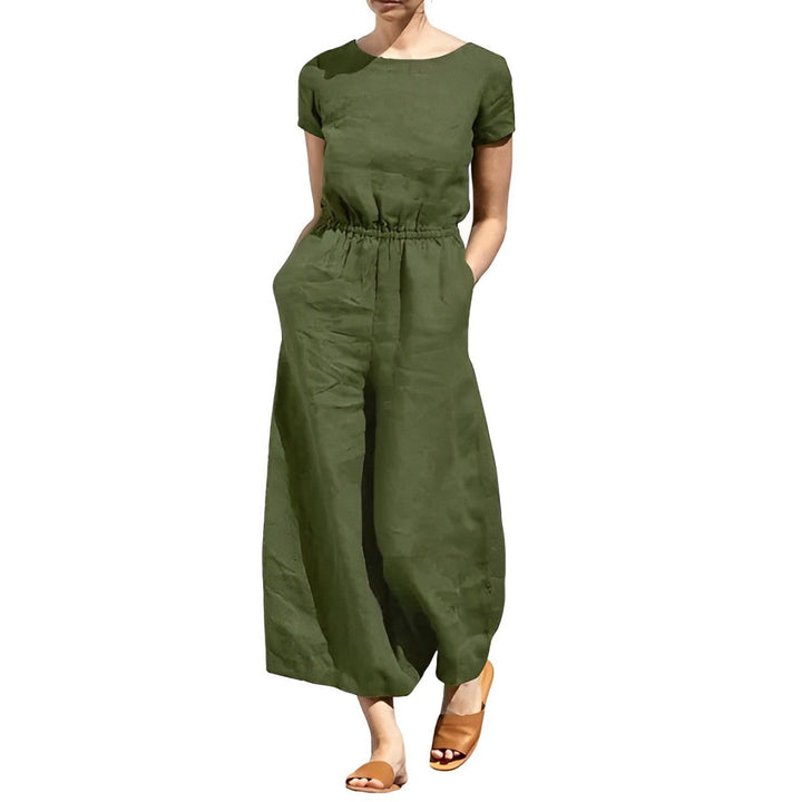 Loose jumpsuit with elasticated waist