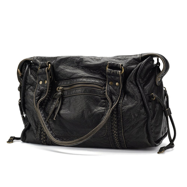Women's - Black Handbag for School - Stylish & Practical Design - Perfect for Everyday Use