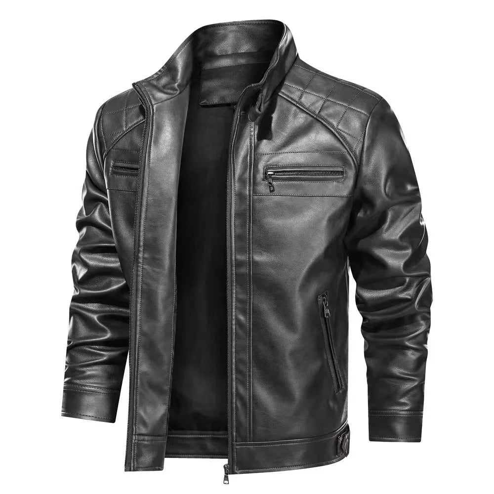 Men's - Biker Jacket - Classic Design- Stylish Leather Outerwear