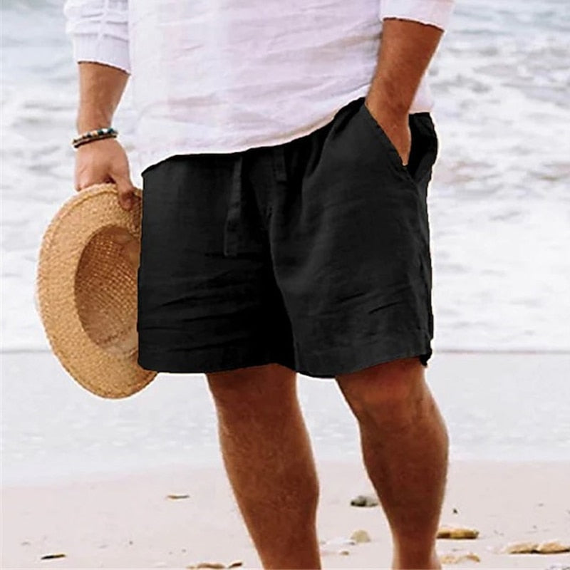 Sustainable men's linen shorts made from organic linen