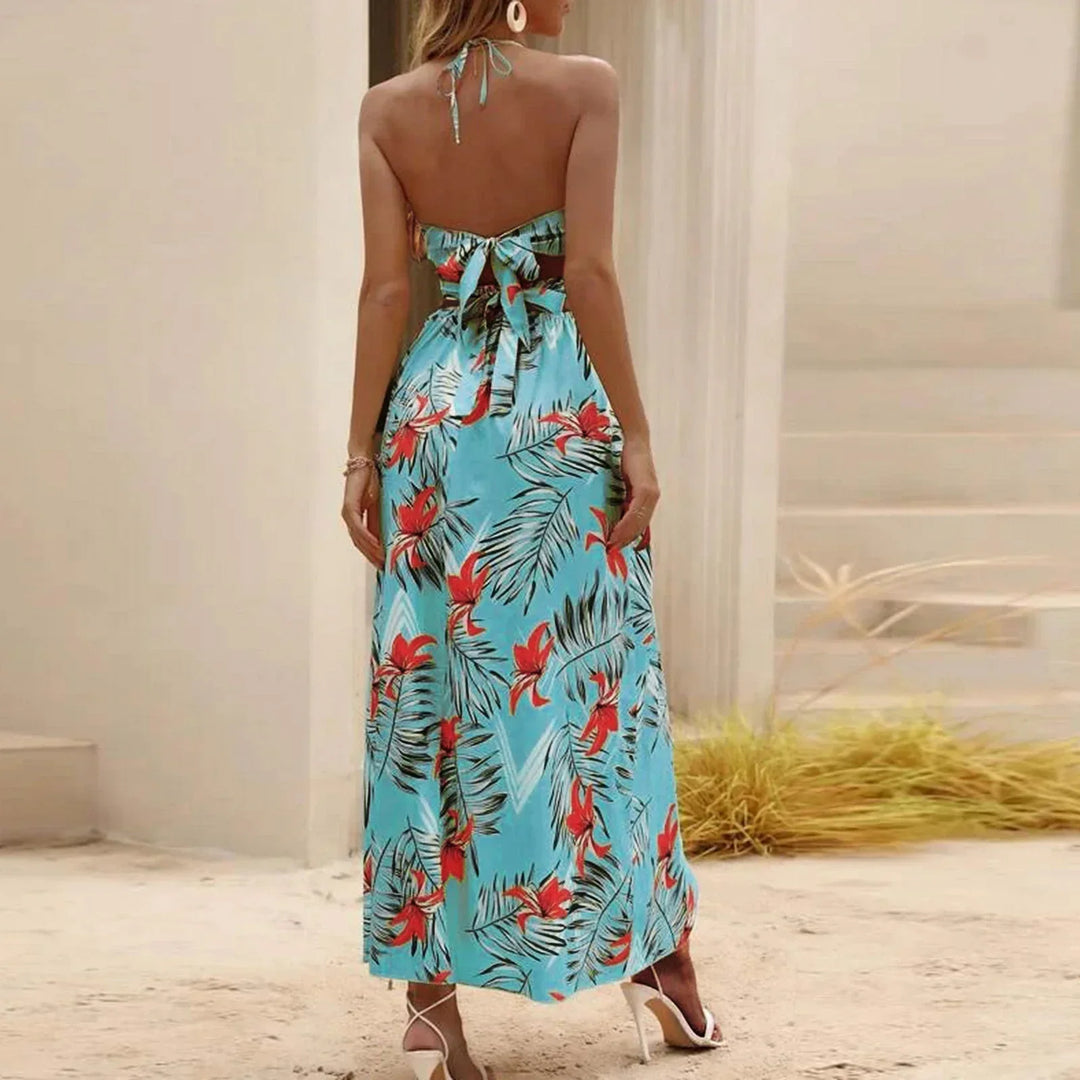 Maxi dress with floral pattern