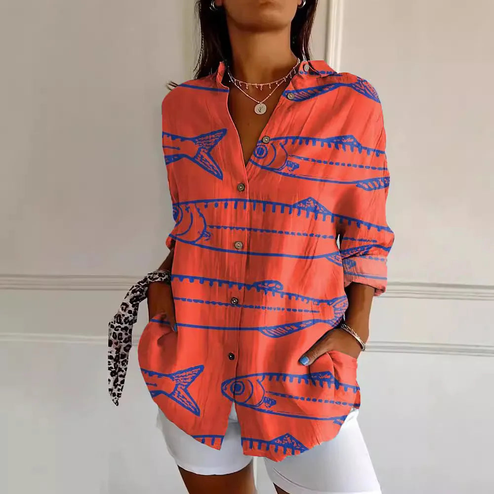 Fashionable printed blouse