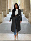 Chic coat with waist belt