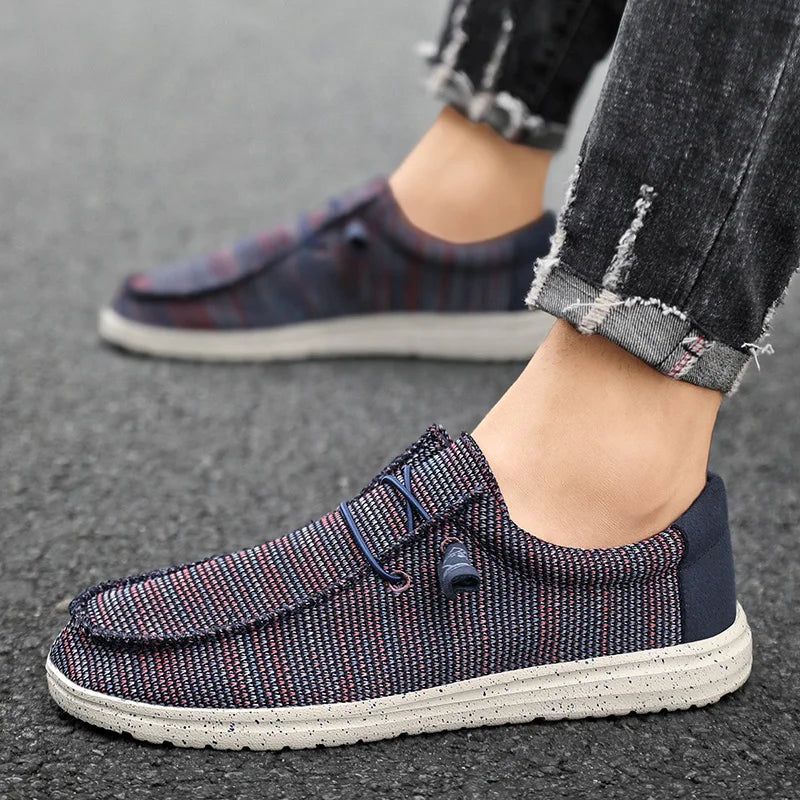 Men's - Lightweight Canvas Shoes - Mesh - Slip on - Breathable & Stylish Footwear