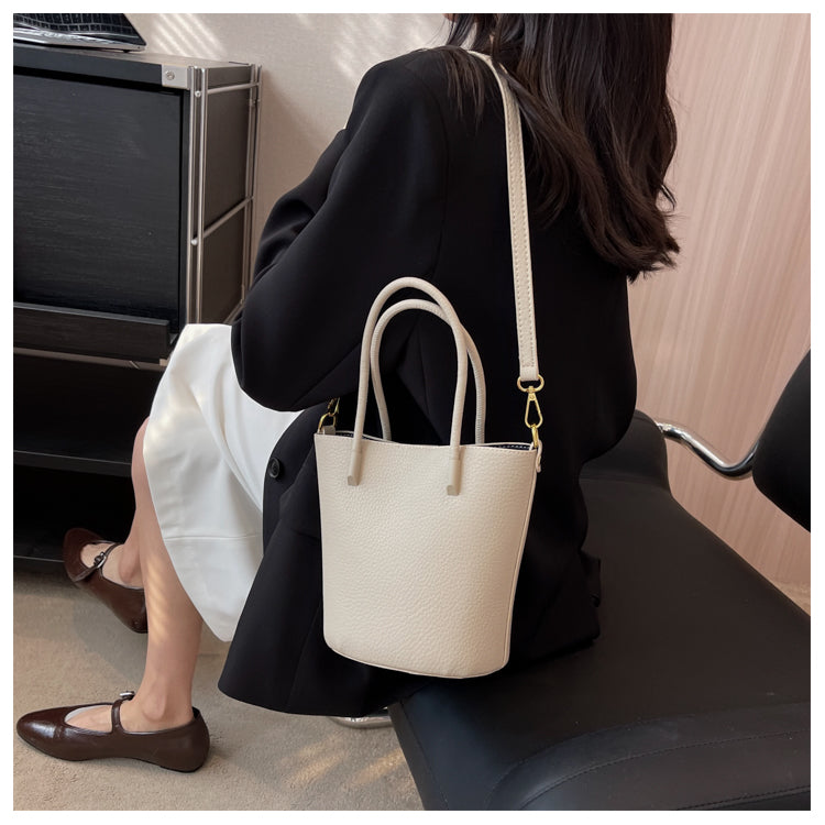 Ladies Bucket Bag Puristic Colour Chic Portable Composite Bag