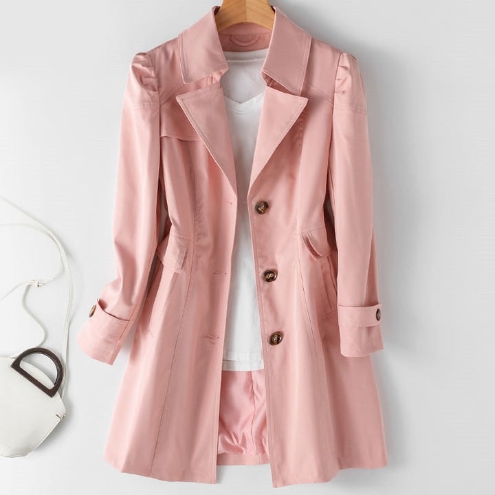 Autumn 2023 Trend: Single-breasted mid-length trench coat for women