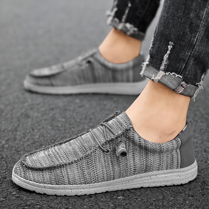 Men's - Lightweight Canvas Shoes - Mesh - Slip on - Breathable & Stylish Footwear