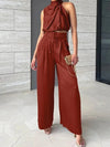 Elegant top and flared trousers in a 2-piece set