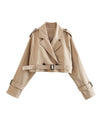 Women's long-sleeved short jacket with a chic design