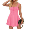 A-line tie-up mini dress