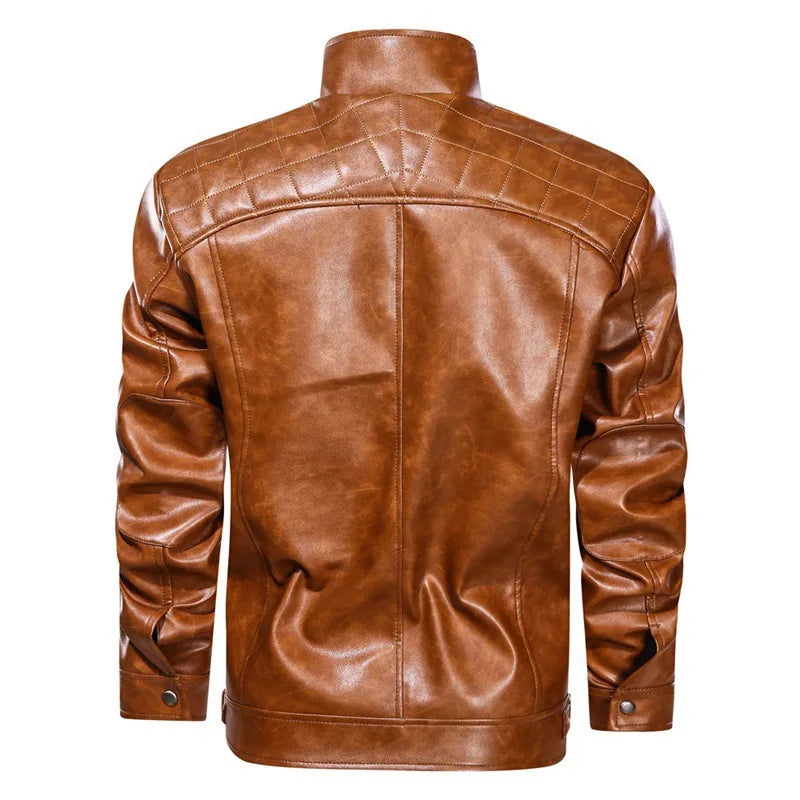 Men's - Biker Jacket - Classic Design- Stylish Leather Outerwear